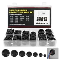 200 Stück Kabeldurchführung Gummi, Gummistopfen Set, Gummi Kabeltüllen Set, Kabeldurchführung Wasserdicht, Gummitülle Kabel zum Schutz von Drähten, Kabelverbindern, 7 Größen