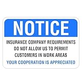 NOTICE INSURANCE COMPANY Metal Sign 8×12 Inch – Wall Decor for Home, Garage, Yard, or Workplace