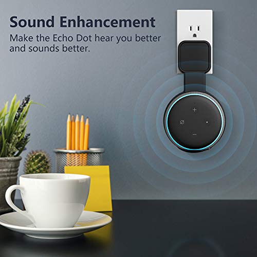 Myriann Outlet Wall Mount Hanger Holder Compatible with 3rd Generation, A Space-Saving Solution for Your Smart Home Speakers, Built-in Cable Management, Without Messy Wires or Screws