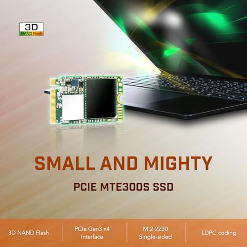 Image of Transcend 512GB | PCIe M.2 SSD 300S | M.2 2230 | NVMe PCIe Gen3 x4 | 3D NAND Flash | up to 2,000 /1,100 MB /s | 5 Yrs. Warranty | TS512GMTE300S