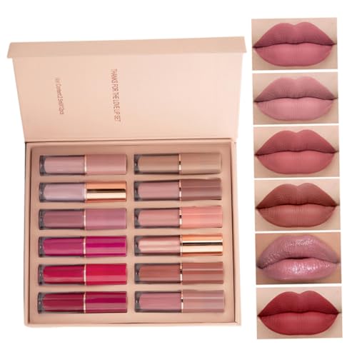 Matte Liquid Lipstick Set Long Lasting Non-Stick Cup Lipstick Makeup Set 12PCS - Image 3