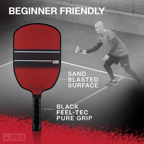 JOOLA Agassi Champion 12mm Pickleball Paddle - Sandblasted Pickleball Racket Increases Spin & Control - Agassi Shape with Extended Sweet Spot - UPA-A Certified - USAP Approved - NFC Chip Enabled - image 4