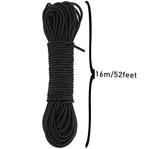 Hlogree 1/4" X 52 Ft Bungee Shock Cord, Elastic Kayak Stretch String Rope With Bungee Shock Cord Hooks,4Pcs Ball Bungee Shock Cords Tie Down Trailer Strap For Kayaks Boat Camping Accessories,Outdoor #TOP4