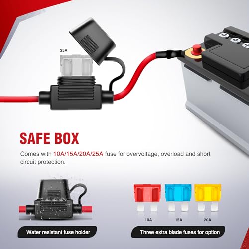 Image of Nilight - 10015W - NI-WA 09 LED Light Bar Wiring Harness Kit 14AWG Heavy Duty 12V 5Pin Rocker Switch Laser On off Waterproof Switch Power Relay Blade Fuse-2 Leads,2 Years Warranty