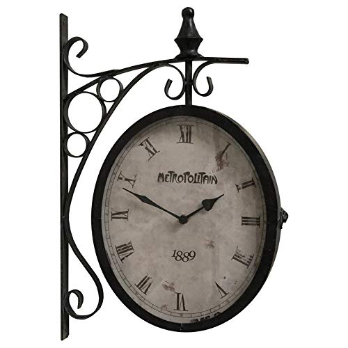 Horloge de Gare Double Face Pivotante 48 cm x 30 cm x 8 cm Cover