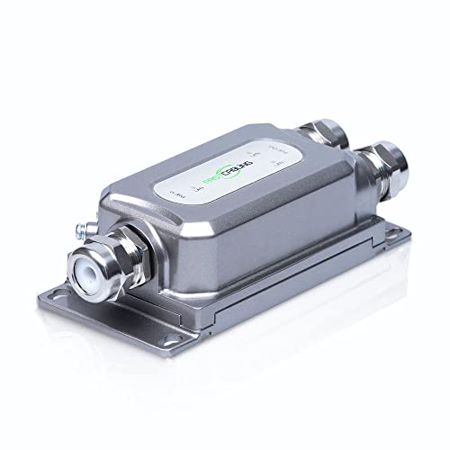 FASTCABLING Extensor PoE 90W para exterior, grado industrial, 2 puertos, repetidor hasta 328 pies, cámaras PTZ de alta potencia, impermeable IP67, diseño totalmente metálico miniatura 1