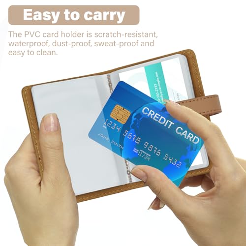 PU Leather Credit Card Holder with 26 Card Slots - Book Style - Size 4.2L X 3 X 0.7 Inches4