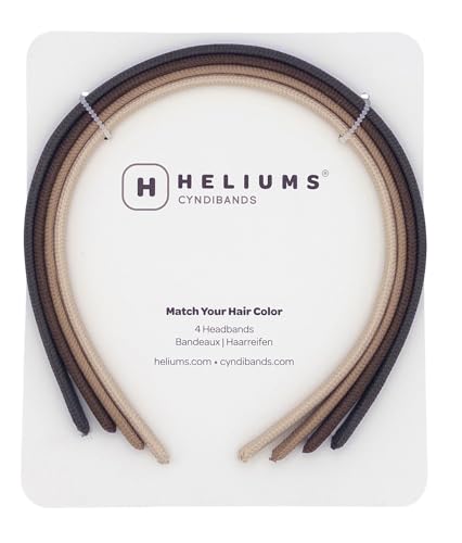 Heliums Thin Headbands For Women - 8mm Skinny Headband, 4 ...