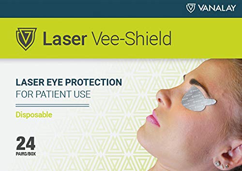 Laser Eye Shields, Disposable, Vee-Shields 24 Pair per Box