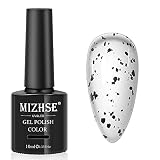 MIZHSE Eggshell Gel Polish Transparent Top Coat Speckled Like Quail Eggshell Effect Soak Off UV LED