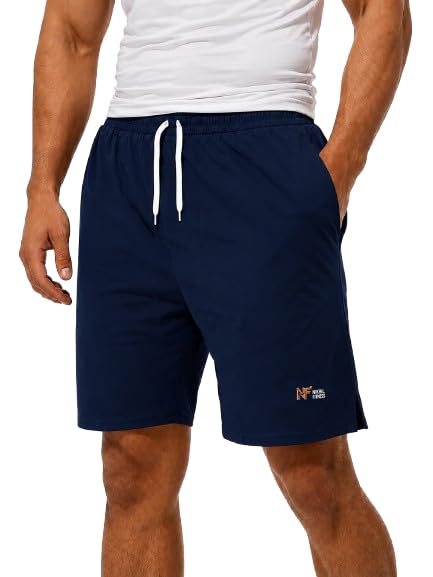 Men's Sports Shorts with Drawstring Waist Quick Dry Gym Running Training Shorts Navy Blue-image-48
