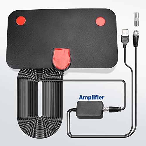 Bingfu Indoor TV Aerial Digital HDTV Antenna with 3 Meter Extension Cable Freeview TV Aerial for Digital HDTV Smart TV Support 1080p VHF UHF Television Local Channels