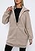 StunShow Women's Zip Up Hoodies Oversized Fleece Long Sleeve Sweatshirts Casual Fall Jacket Coat with Pocket Apricot L