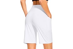 Women's Casual High Waisted 9" Bermuda Shorts with Pockets