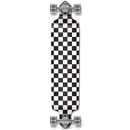 Yocaher Drop Down Longboard Complete Cruiser 41.25" x 10" w/Premium Black Grip Tape, Heavy Duty Aluminum Alloy Truck, 71mm Longboard Wheels, and ABEC-9 Bearings