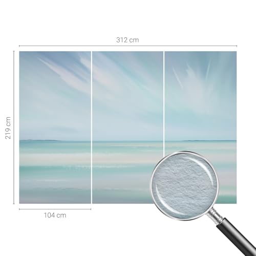 Papier peint intissé facile à poser et nettoyer motif mer calme Tulup