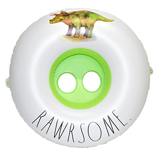 Coconut Float Rae Dunn x Toddler Float with Canopy - New Velcro Connectors! - Child Sized Inflatable Raft & Durable Water Toy - Stable Ride-On for Summer Parties & Swim Events (Rawrsome)