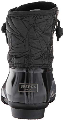 Sperry Women's Saltwater Nylon Quilt Rain Boot, Black, 9.5 M Us #TOP2
