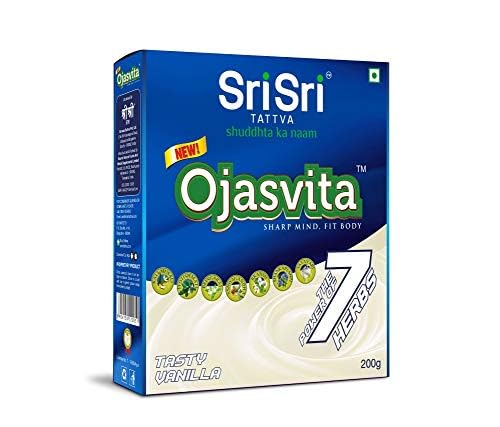 Sri Sri Tattva Ojasvita Vanilla Powder - Drink Mix for Sharp Mind & Healthy Body - 200 g