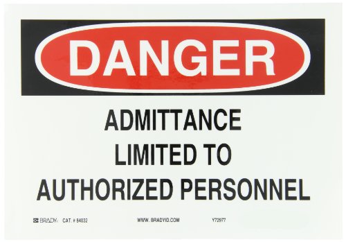 Panneau autocollant polyester Brady 84032 signalisation accès interdit