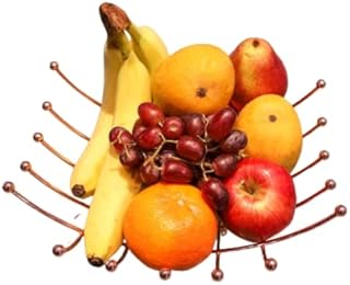St@llion Square Lattice Fruit Bowl Nest Basket for Storage of Fruits & Vegetables with Copper Wire Finish
