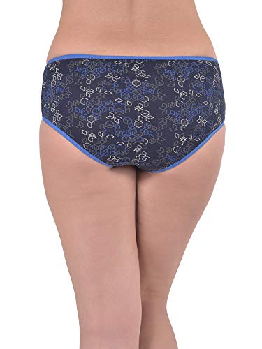 Image of Clovia Women's Cotton Mid Waist Printed Hipster Panty with Mesh Inserts
