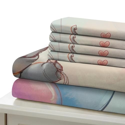 Housse de couette éléphant 140x200 parure lit microfibre 3D