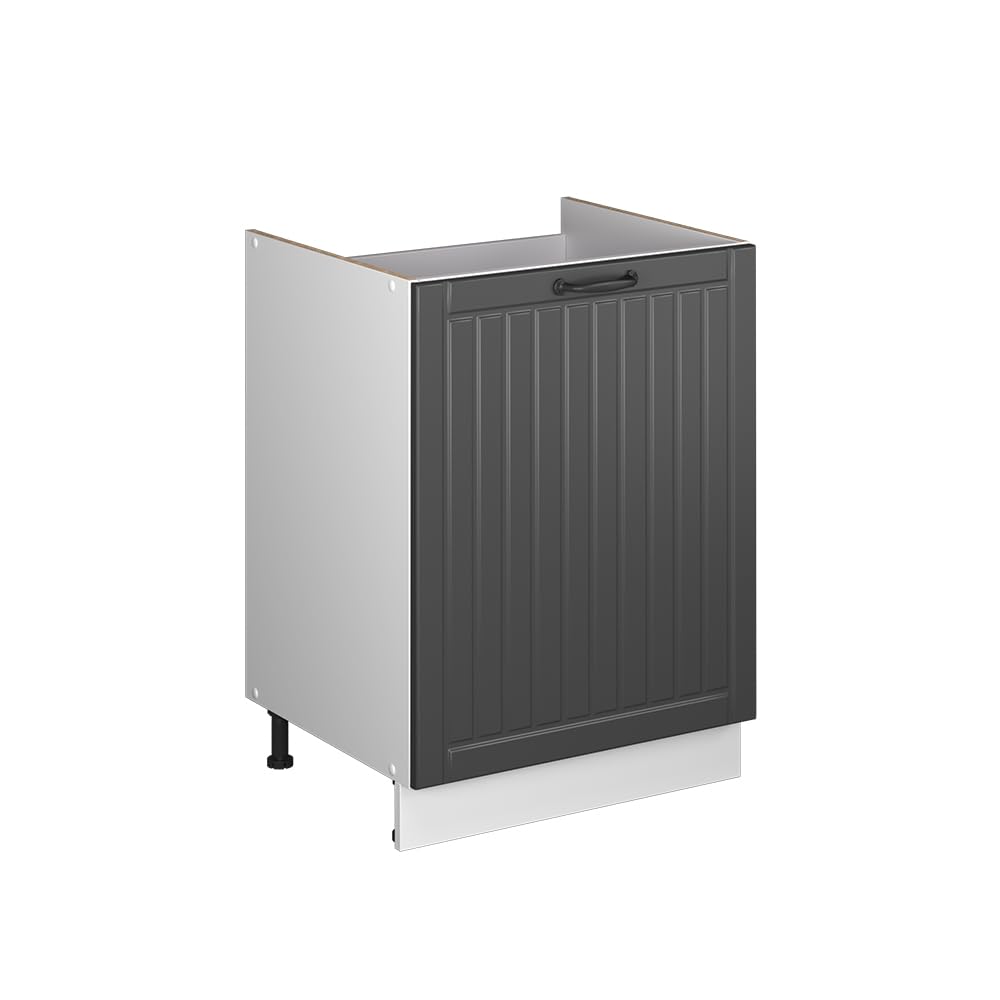 Vicco Sink base cabinet Fame-Line, Dark grey/White, 60 cm