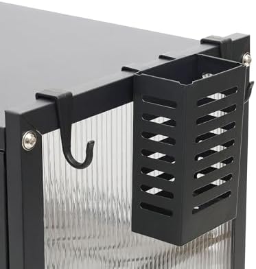 Kitchen Microwave Oven Rack, Countertop Storage Rack Toaster Stand Shelf Metal Microwave Counter Stand with Draining Tray Knife Chopstick Chopping Board Holder