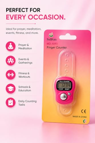 Image of Digital Finger Counter, Pack of 1 | Mini Digital Tally Counter Finger Ring, Electronic Chanting Count Machine