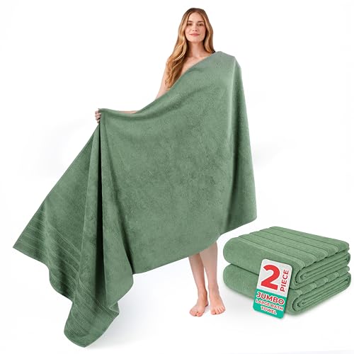 Image of American Soft Linen 100% Cotton Luxury Turkish Towels, 2PC 35x70 Bath Sheet | Soft Absorbent Quick Dry OEKO Tex Standard 100 Certificated Durable Machine Washable Breathable Premium Hotel Quality