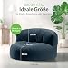 Green Bean Sitzsack Sofa mit Füllmaterial - Lounge im Sitzsack-Design 90x50cm mit ergonomischer Rückenlehne & waschbarem Bezug - Indoor und Outdoor geeignet in Dunkelblau