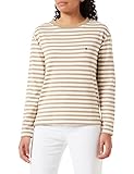 GANT Damen D1. ICON G Stripe LS T-Shirt, Dark Khaki, L