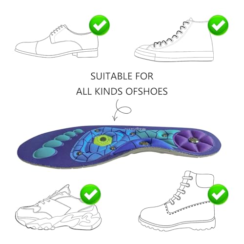 Image of Magnetic Acupressure Insoles,Orthopedic Insoles,Relieve Tired can be Used by Both Men and Women (Blue, S-US(6-9))