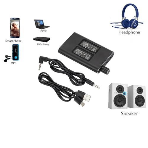 Image of Adjustable Portable in Ear Monitor Earphone Amplifier Two-Stage Gain Switch 3.5mm Aux Audio Port HiFi Headphone Amplifier