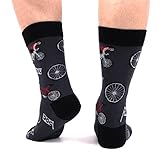 WeciBor 5-Pack Funny Cycling Crew Socks for Men - Novelty Bike Pattern, Great for Cyclists, Size 7-12 - Image 6