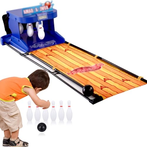 Gioco elettronico da bowling,console per giochi sportivi da bowling al coperto con tabellone segnapunti elettronico a LED,con reset automatico,illuminazione ed effetto sonoro di simulazione,3.5m/11ft