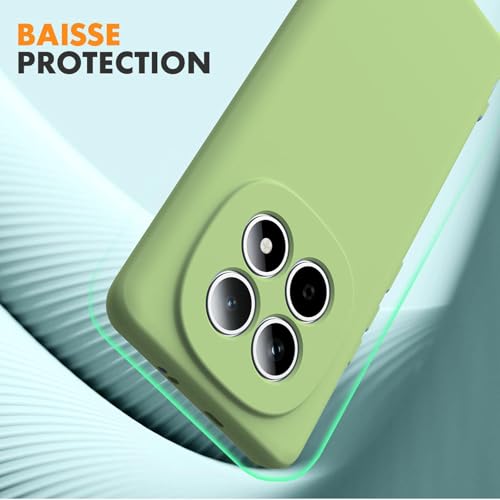 Image of DIZORO Compatible with Mi Redmi Note 15 5G Back Cover with Upgraded Square Edges for Camera Protection Shockproof Flexible Matte Liquid Silicone Mobile Phone Case (Matcha)