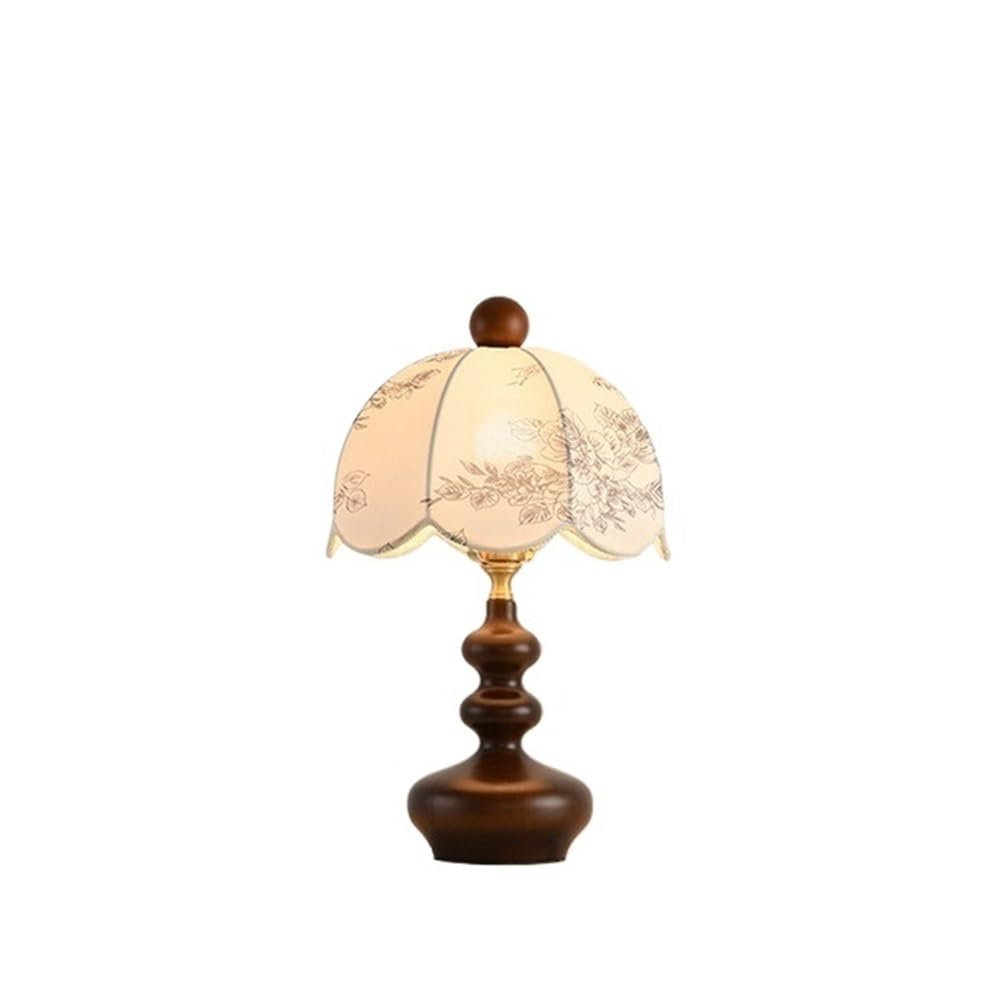 Hhmmei2024-23 Table Lamps Wooden Table Lamp Retro Bedroom Bedside Study Decoration Three Color Light Changing