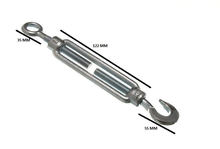 1 x 12 mm BZP stalowy łańcuch ogniwo drutu sitko hak obrotowy