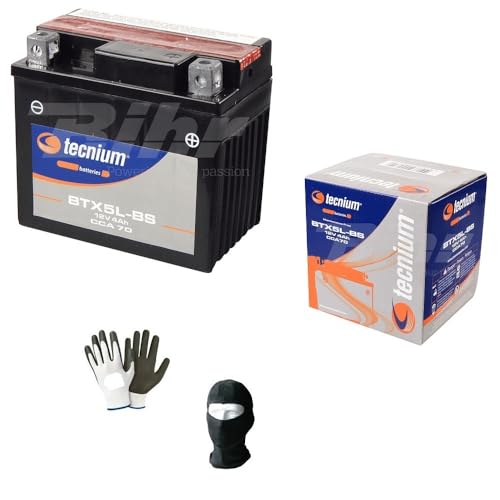 Compatible avec Peugeot Trekker 100 1998 A 1998 Batterie TECNIUM YTX5L-BS 4 AMP 12 Volts Batteries PRÊTES pour Usage SPÉCIFIQUE Moto Scooter 113X70X105MM