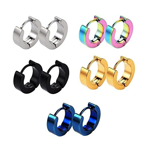 Adorainbow 5 Pares De Brincos Masculinos Brincos Masculinos Brincos Masculinos Brincos Para Homens B
