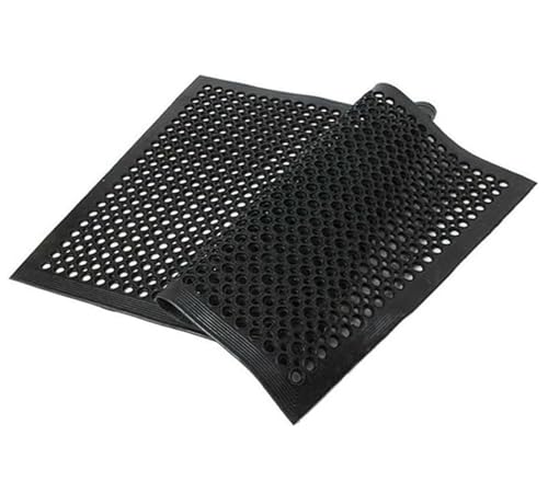 Tapis de cuisine en caoutchouc noir antidérapant pour sol de bar