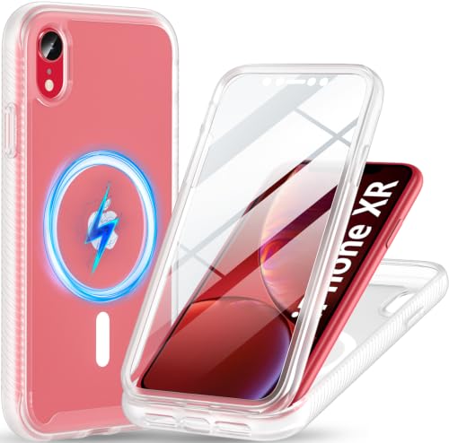Hensinple for iPhone XR Phone Case,360° Full-Body Dual Protective,Clear