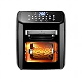 Tagars Forno Friggitrice Ad Aria Calda Da 12 Litri Con Display Digitale, Sistema A Riscaldamento Rapido, 12 Programmi Di Cottura, Timer e Temperatura Regolabili 1800 W (12 Litri, Nero)