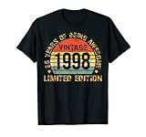 Turning 25 Birthday Decorations Men 25th BDay 1998 Birthday T-Shirt