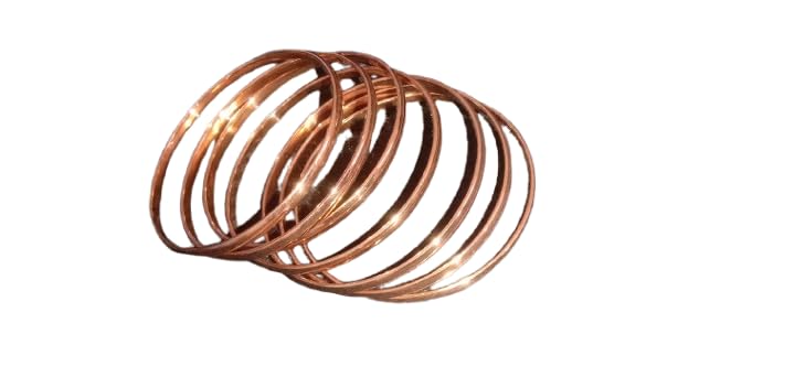 100% Solid Copper Bangles Set-7, Copper Stackable Bangles, handmade Cuff Bangles, Set of 7 Stacking Bracelets, Arthritis Copper Bracelet Jewelry,