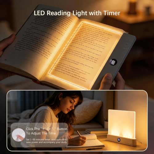 Luz de lectura recargable para leer en la cama por la noche sin molestar con brillo regulable 5