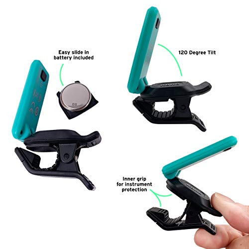 KORG PC0-GR Enhanced Pitchclip Version 2 Clip-On Guitar Tuner - Green - Image 8