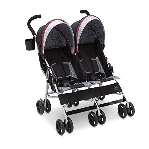 Jeep Scout Double Stroller, Lunar Burgundy